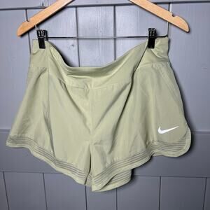 Nike‎ Light Green Athletic Shorts with Lace Trim Hem Size XL NEW